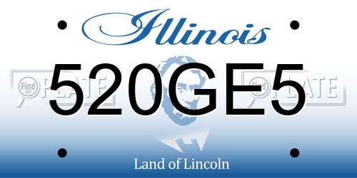 520GE5 Illinois License Plate