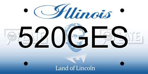 520GES Illinois License Plate