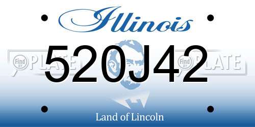 520J42 Illinois License Plate