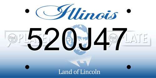520J47 Illinois License Plate