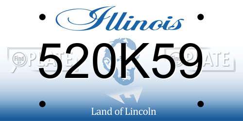520K59 Illinois License Plate