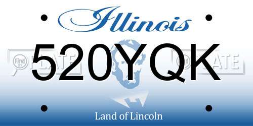 520YQK Illinois License Plate