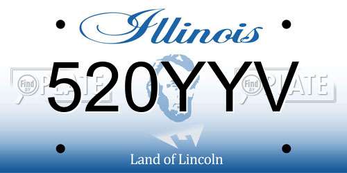 520YYV Illinois License Plate