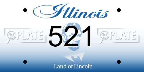 521 Illinois License Plate