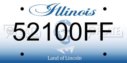 52100FF Illinois License Plate