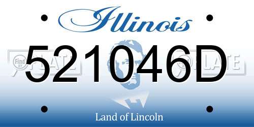 521046D Illinois License Plate