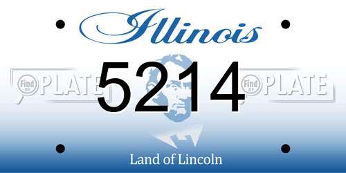5214 Illinois License Plate