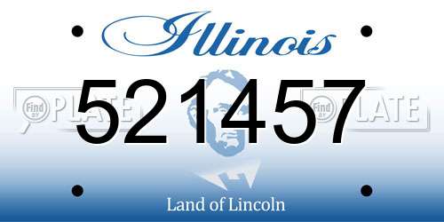 521457 Illinois License Plate