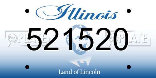 521520 Illinois License Plate