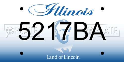 5217BA Illinois License Plate