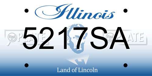 5217SA Illinois License Plate