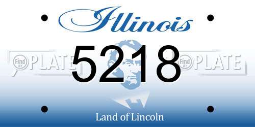 5218 Illinois License Plate