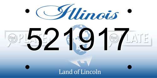 521917 Illinois License Plate