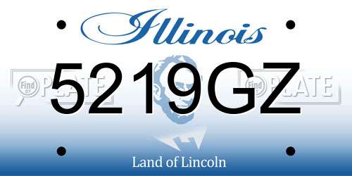 5219GZ Illinois License Plate