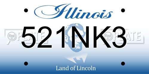 521NK3 Illinois License Plate