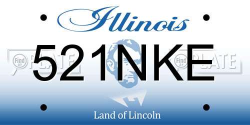 521NKE Illinois License Plate