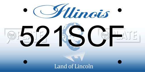 521SCF Illinois License Plate