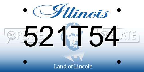 521T54 Illinois License Plate