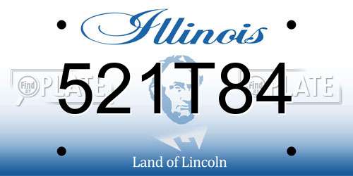 521T84 Illinois License Plate