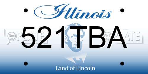 521TBA Illinois License Plate