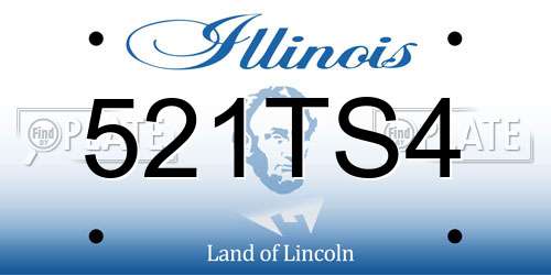 521TS4 Illinois License Plate