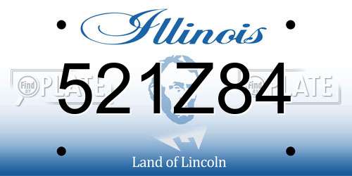 521Z84 Illinois License Plate