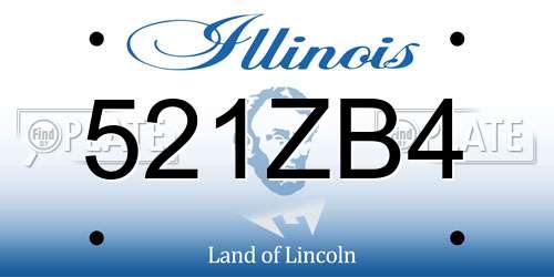 521ZB4 Illinois License Plate