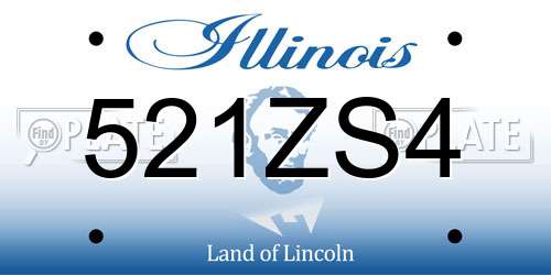 521ZS4 Illinois License Plate
