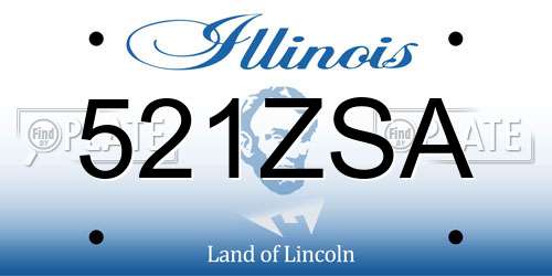 521ZSA Illinois License Plate