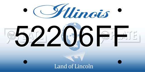 52206FF Illinois License Plate
