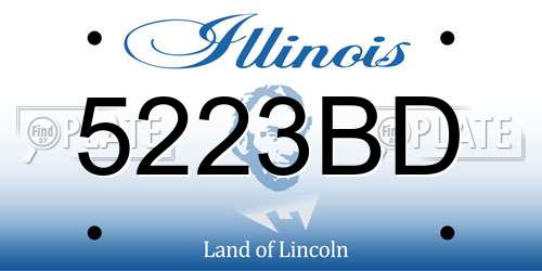 5223BD Illinois License Plate