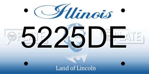 5225DE Illinois License Plate