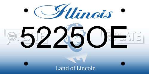 5225OE Illinois License Plate