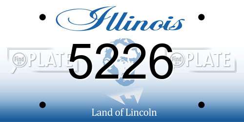 5226 Illinois License Plate
