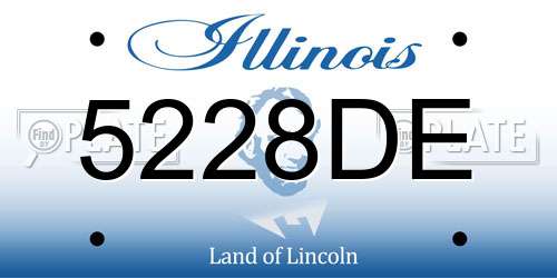 5228DE Illinois License Plate