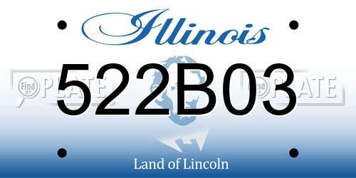 522B03 Illinois License Plate