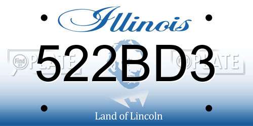 522BD3 Illinois License Plate