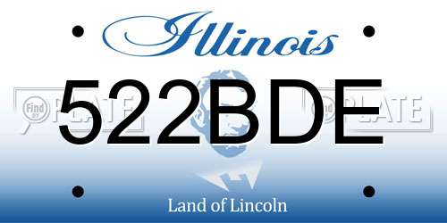 522BDE Illinois License Plate