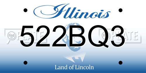 522BQ3 Illinois License Plate