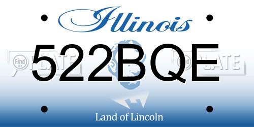 522BQE Illinois License Plate