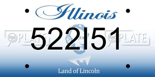 522I51 Illinois License Plate