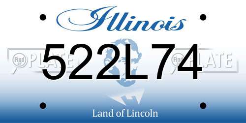 522L74 Illinois License Plate