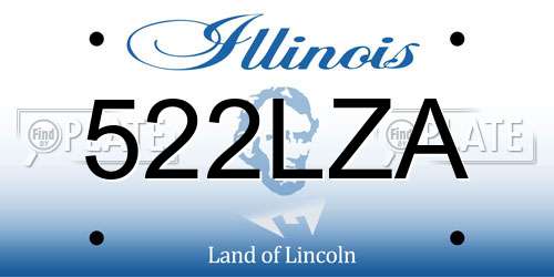 522LZA Illinois License Plate