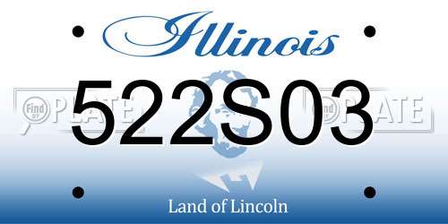 522S03 Illinois License Plate