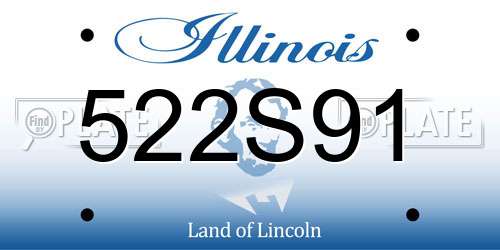 522S91 Illinois License Plate