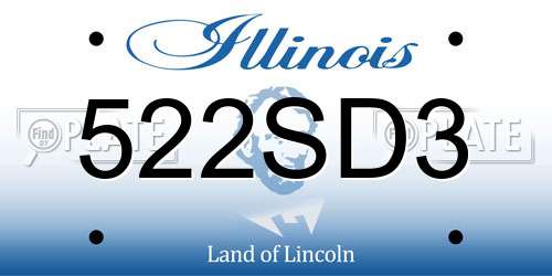 522SD3 Illinois License Plate