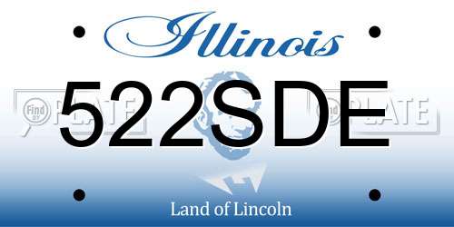 522SDE Illinois License Plate