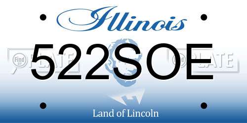 522SOE Illinois License Plate