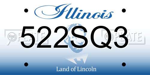 522SQ3 Illinois License Plate
