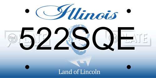522SQE Illinois License Plate